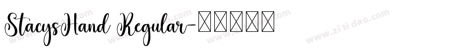StacysHand Regular字体转换